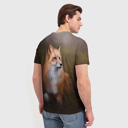 Мужская футболка Лиса-охотница / 3D-принт – фото 4
