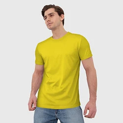 Футболка мужская Жёлтый, цвет: 3D-принт — фото 2