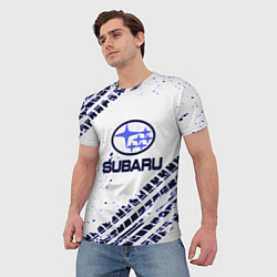 Футболка мужская SUBARU, цвет: 3D-принт — фото 2