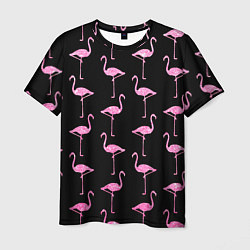Мужская футболка Фламинго Чёрная
