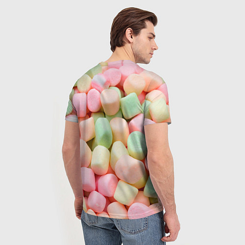 Мужская футболка Маршмэлов зефирки нежные / 3D-принт – фото 4