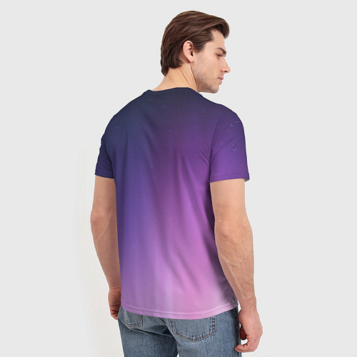 Мужская футболка Северное сияние фиолетовый / 3D-принт – фото 4
