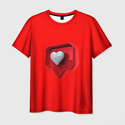 Мужская футболка Электронное сердце