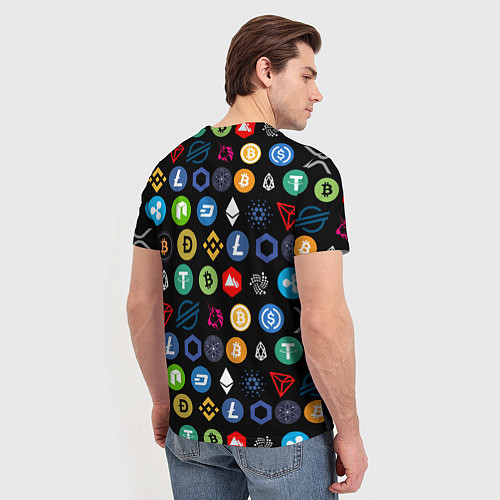Мужская футболка BITCOIN БИТКОИН Z / 3D-принт – фото 4