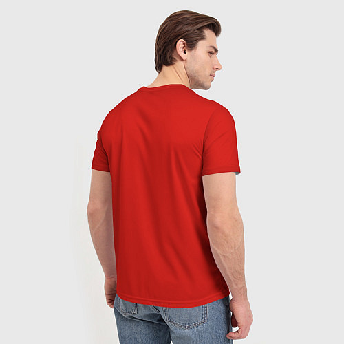 Мужская футболка Fox minimalism / 3D-принт – фото 4