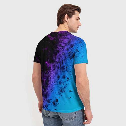 Мужская футболка Неоновые Краски / 3D-принт – фото 4