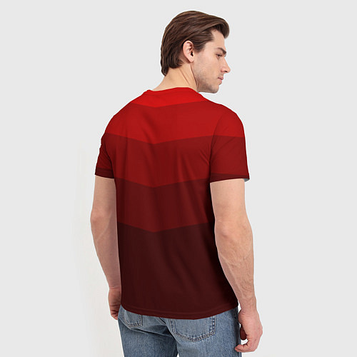 Мужская футболка Красный Градиент / 3D-принт – фото 4