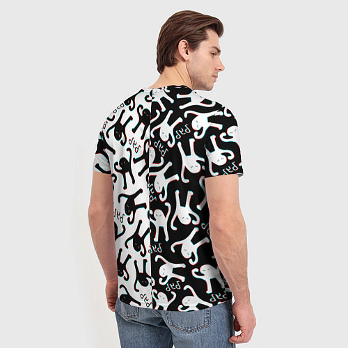 Мужская футболка МЕМ КОТ ЪУЪ СЪУКА / 3D-принт – фото 4