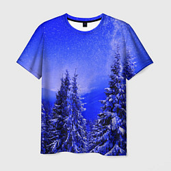 Мужская футболка Зимний лес