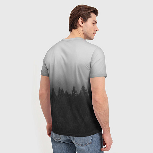 Мужская футболка Туманный лес / 3D-принт – фото 4