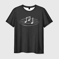 Мужская футболка Музыкальные ноты