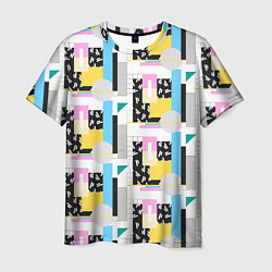 Мужская футболка Memphis style geometry