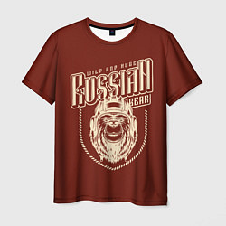 Мужская футболка Русский медведь танкист