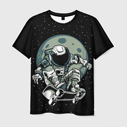 Мужская футболка Скейтер в Космосе