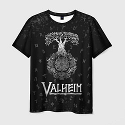 Мужская футболка Valheim Руны Иггдрасиль
