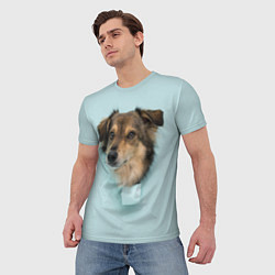 Футболка мужская Собака Dog, цвет: 3D-принт — фото 2