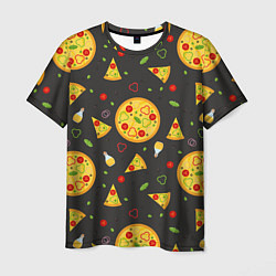 Футболка мужская Веганская пицца, цвет: 3D-принт