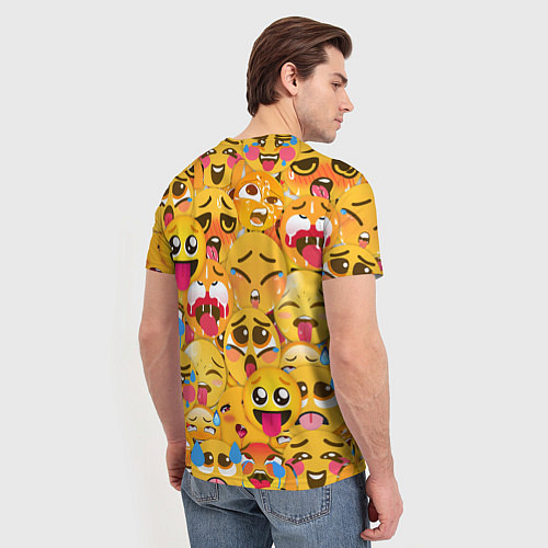 Мужская футболка AHEGAO EMOJI / 3D-принт – фото 4