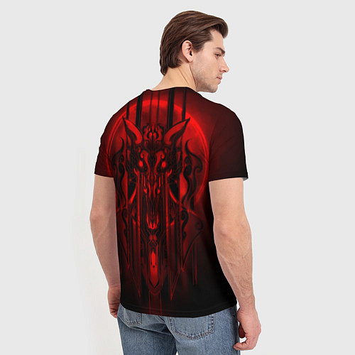 Мужская футболка Багровый зверь / 3D-принт – фото 4