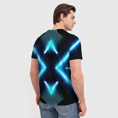 Мужская футболка НЕОНОВЫЕ СТРЕЛКИ 3D / 3D-принт – фото 4