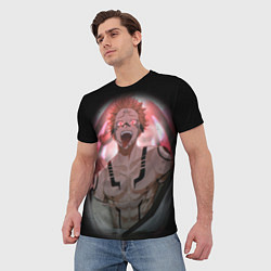 Футболка мужская МАГИЧЕСКАЯ БИТВА SUKUNA, цвет: 3D-принт — фото 2