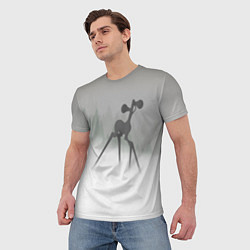 Футболка мужская Сиренеголовый олень, цвет: 3D-принт — фото 2