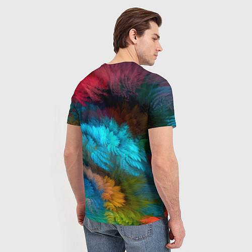 Мужская футболка Цветной дестрой / 3D-принт – фото 4
