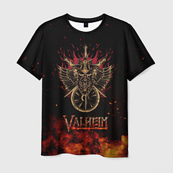 Мужская футболка Valheim символ черепа
