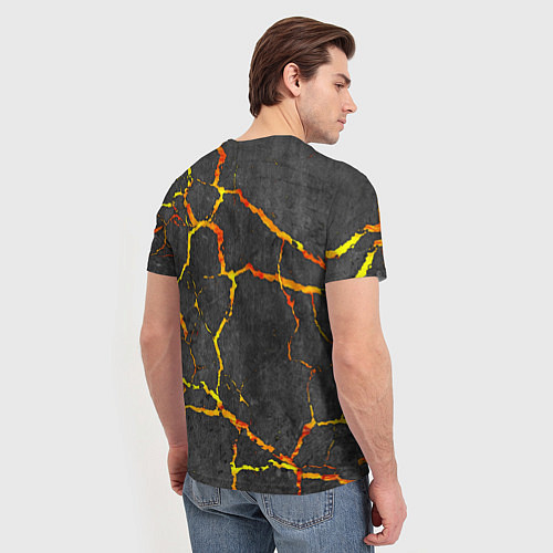 Мужская футболка Вулканический Биткоин / 3D-принт – фото 4