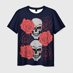 Мужская футболка Rose Skull