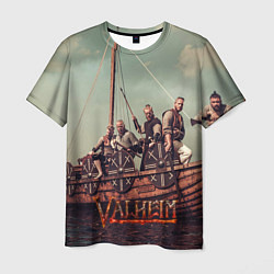 Мужская футболка Valheim викинги