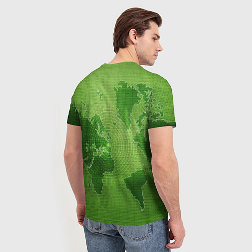 Мужская футболка Карта мира / 3D-принт – фото 4