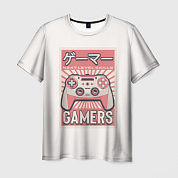 Мужская футболка Геймпад геймера Japan gamer