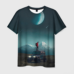 Мужская футболка Космос в горах