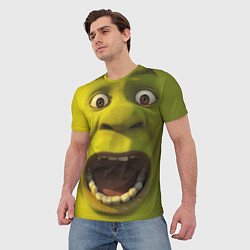 Футболка мужская Shrek is Yelling, цвет: 3D-принт — фото 2