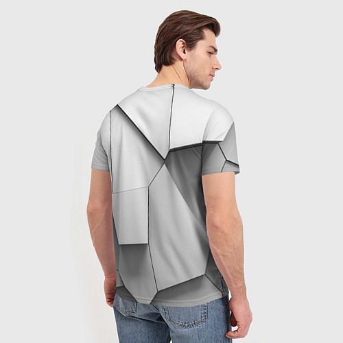 Мужская футболка Слом плитки / 3D-принт – фото 4