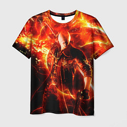 Мужская футболка Данте в огне