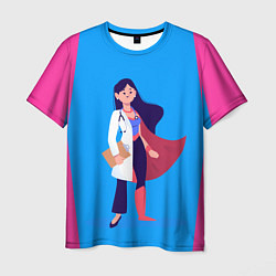 Футболка мужская Медсестра Super Nurse Z, цвет: 3D-принт