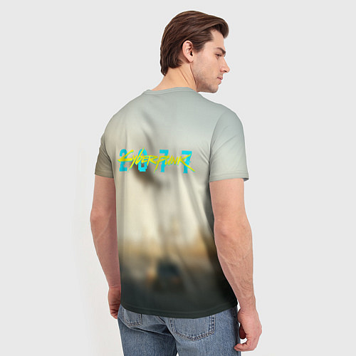 Мужская футболка CYBERPUNK 2077 КИБЕРПАНК спина Z / 3D-принт – фото 4