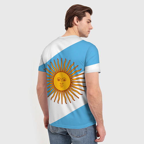 Мужская футболка Сборная Аргентины спина / 3D-принт – фото 4