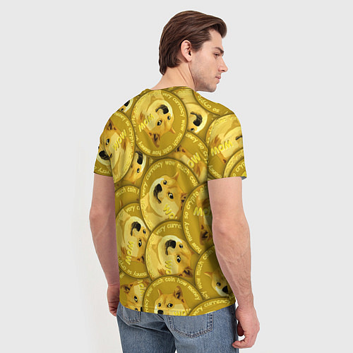 Мужская футболка DOGECOIN DOGE ДОГИКОИН / 3D-принт – фото 4