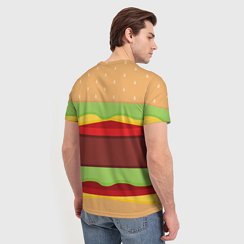Мужская футболка Бутерброд / 3D-принт – фото 4