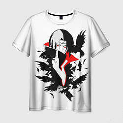 Мужская футболка Человек и вороны аниме