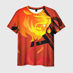 Мужская футболка Огненный лев