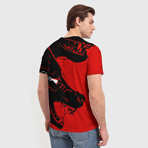 Мужская футболка Красный волк 3D / 3D-принт – фото 4
