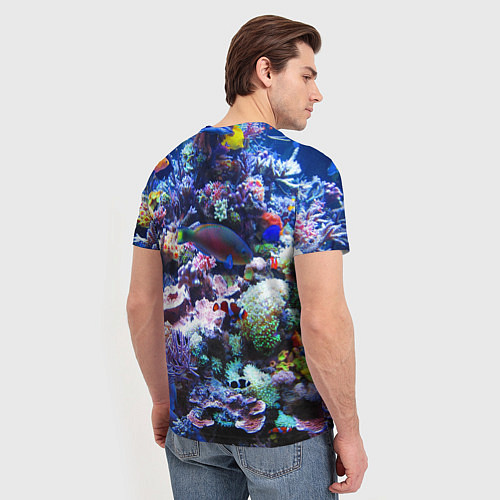 Мужская футболка Коралловые рыбки / 3D-принт – фото 4