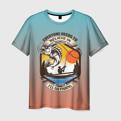 Мужская футболка Поход и туристическая рыбалка
