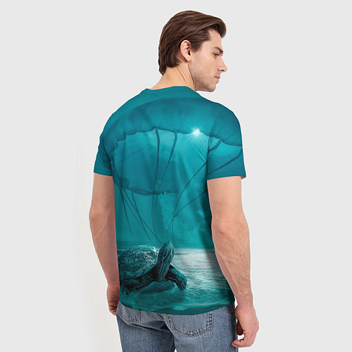 Мужская футболка Медуза и черепаха / 3D-принт – фото 4