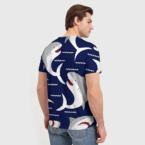 Мужская футболка Акулы / 3D-принт – фото 4