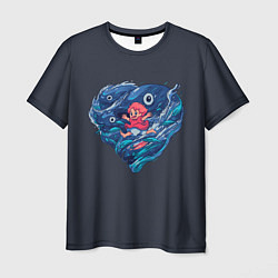 Мужская футболка Ocean heart Totoro